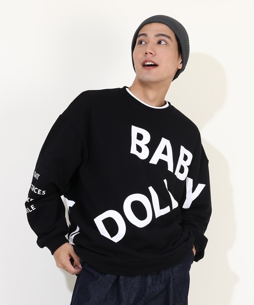 BABYDOLL（ベビードール）の「親子お揃い ランダムロゴ トレーナー 9938A（スウェット・レディース・グリーン系その他7/ブラック・XL/L/M/S）」の9枚目の写真