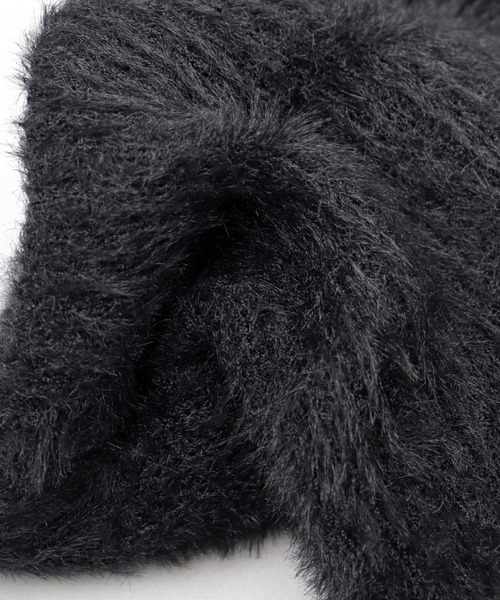 A.M.S.（エーエムエス）の「シャギーニット キャットイヤー ワッチ（ニットキャップ/ビーニー・レディース・ブラック/ホワイト/ブラウン・FREE）」の11枚目の写真