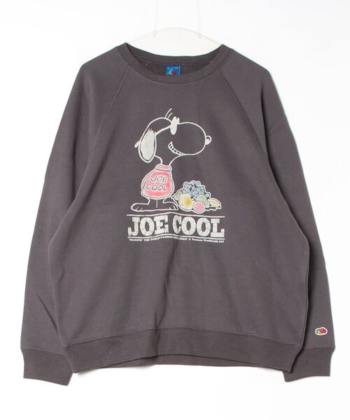 トレーナー スウェット 「FRUIT OF THE LOOM/フルーツオブザルーム」FTL×PEANUTSラグラン甘編み裏毛スエット レディース FRUIT OF THE LOOM トレーナー スウェット 「FRUIT LOOM