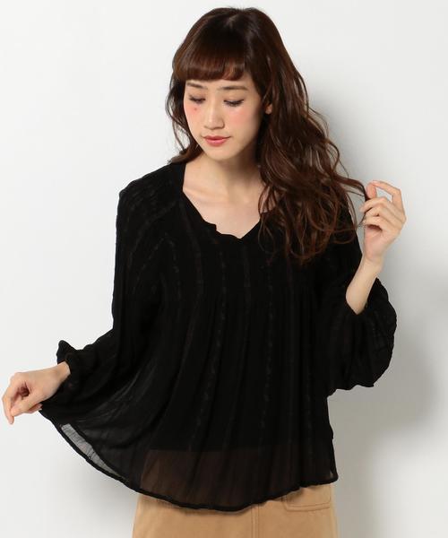 Another Edition(アナザーエディション)の「ジョーゼット刺繍ブラウス/AEBC ジョーゼット EMR BL(シャツ/ブラウス・レディース・オフホワイト/ブラック・フリー)」の1枚目の写真