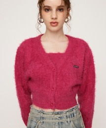 SHAGGY V/N CROP CD シャギー ヴイネック クロップ カーディガン / セットアップ可