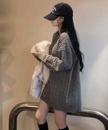 BEIDELLI | [BELLIDE MADE] 初恋ケーブルニットワンピース(ワンピース)