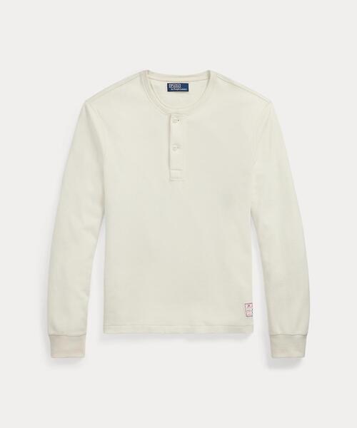 POLO RALPH LAUREN（ポロ ラルフ ローレン）の「モールスキン ヘンリー シャツ（ポロシャツ・メンズ・ホワイト・L/M/S/XS/XL）」の2枚目の写真