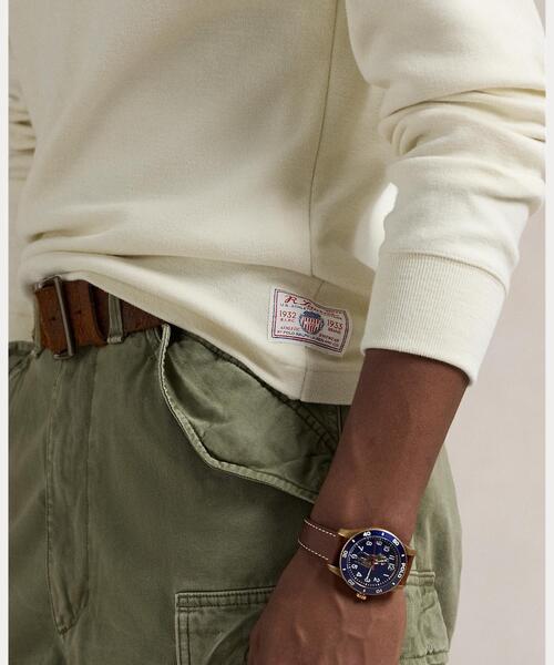 POLO RALPH LAUREN（ポロ ラルフ ローレン）の「モールスキン ヘンリー シャツ（ポロシャツ・メンズ・ホワイト・L/M/S/XS/XL）」の5枚目の写真