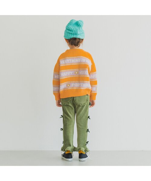 p.premier（ピードットプルミエ）の「カラフルジャガードロゴニットセーター（ニット/セーター・キッズ・アイボリー/ブルー/オレンジ・80/90/100/110/120/130/140）」の15枚目の写真