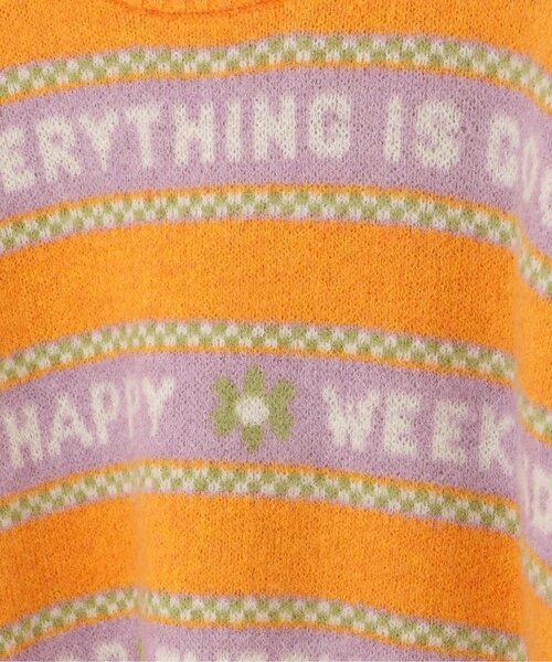 p.premier（ピードットプルミエ）の「カラフルジャガードロゴニットセーター（ニット/セーター・キッズ・アイボリー/ブルー/オレンジ・80/90/100/110/120/130/140）」の22枚目の写真