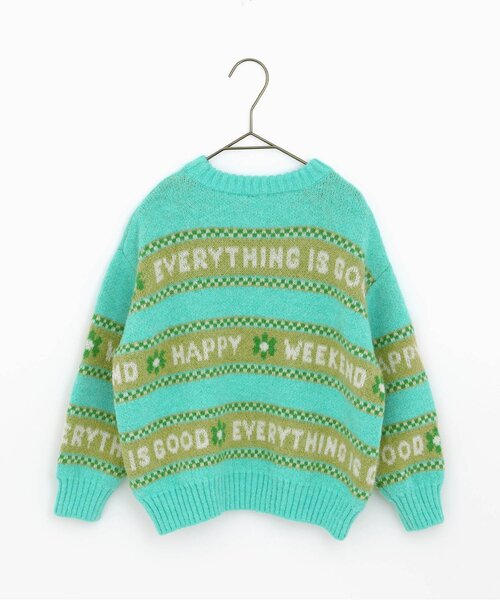 セール】カラフルジャガードロゴニットセーター（ニット/セーター）｜p
