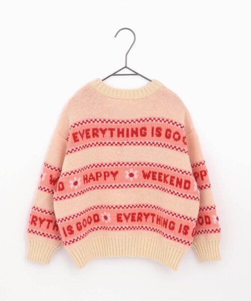 セール】カラフルジャガードロゴニットセーター（ニット/セーター）｜p