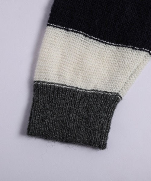 AMELY(エミリー)の「メランジボーダーニットプルオーバー(ニット/セーター・レディース・ネイビー/パープル/ブラック・フリー)」の18枚目の写真