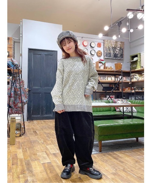 セール】モールアソートジャガードニットプルオーバー（ニット