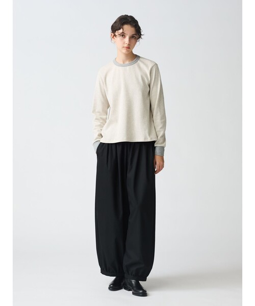 mizuiroind(ミズイロインド)の「mizuiro ind コクーンドローストリングパンツ(その他パンツ・レディース・ネイビー/ブラウン/ブラック/チャコールグレー・FREE)」の1枚目の写真