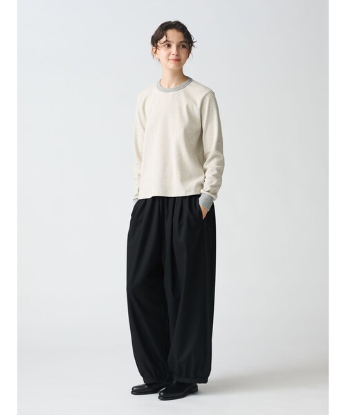 mizuiroind(ミズイロインド)の「mizuiro ind コクーンドローストリングパンツ(その他パンツ・レディース・ネイビー/ブラウン/ブラック/チャコールグレー・FREE)」の10枚目の写真
