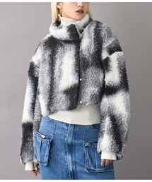 Settimissimo | ニュアンス柄ショートボアコート(ブルゾン)