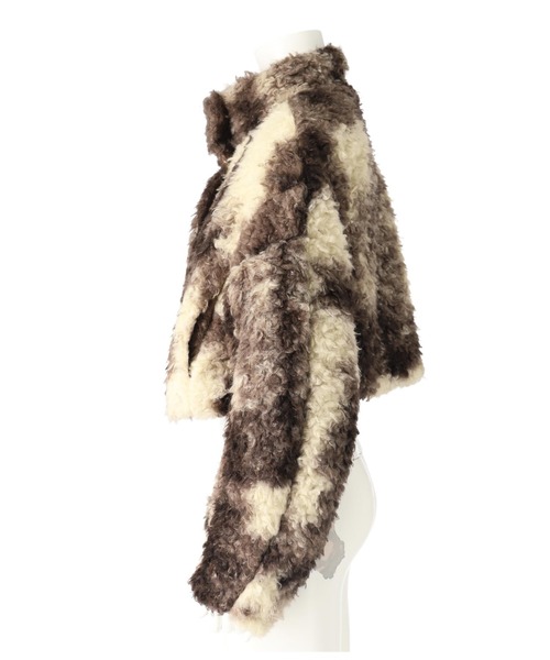 Settimissimo（セッティミッシモ）の「ニュアンス柄ショートボアコート（ブルゾン・レディース・ブラウン/ダークグレー・FREE）」の22枚目の写真