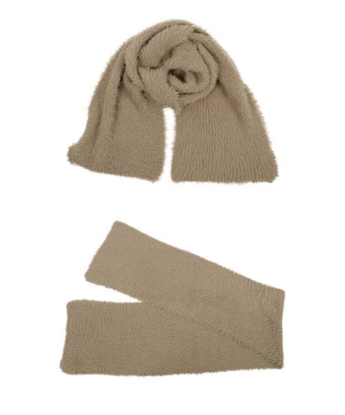 KOBE LETTUCE（コウベレタス）の「ニットシャギーマフラー（マフラー・レディース・アイボリー/ブラック/モカ/ピンク/チャコール・FREE）」の11枚目の写真