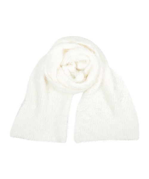 KOBE LETTUCE（コウベレタス）の「ニットシャギーマフラー（マフラー・レディース・アイボリー/ブラック/モカ/ピンク/チャコール・FREE）」の13枚目の写真