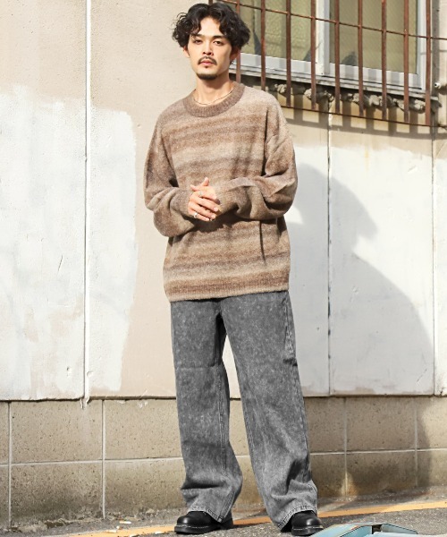 新品同様アルベロベロデニムワイドパンツ　オレボレボラドラックストア好みな方 セール】a.p.o.v. -ankoROCK's select- ロングコードジップ装飾