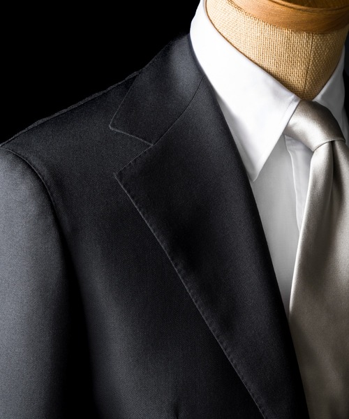 ビームスの百名品】BEAMS F EXCLUSIVE FABRIC ウール ブラックスーツ