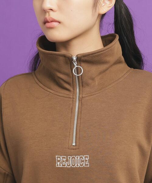 PINK-latte（ピンクラテ）の「◆シャギー衿ジッププルオーバー（Tシャツ/カットソー・キッズ・キャメル/ライトグレー/ブラック・16/15 /14/13）」の18枚目の写真