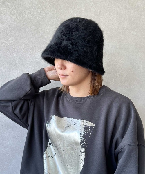 BAYBLO（ベイブロ）の「(KS)フェイクファークロシェハット（ハット・レディース・グレー/ブラック/キャメル/ベージュ・FREE）」の19枚目の写真