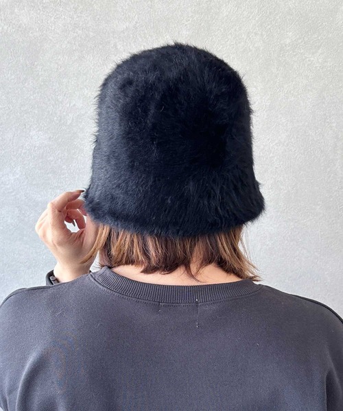 BAYBLO（ベイブロ）の「(KS)フェイクファークロシェハット（ハット・レディース・グレー/ブラック/キャメル/ベージュ・FREE）」の6枚目の写真