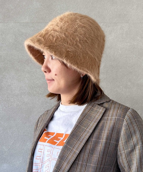 BAYBLO（ベイブロ）の「(KS)フェイクファークロシェハット（ハット・レディース・グレー/ブラック/キャメル/ベージュ・FREE）」の9枚目の写真