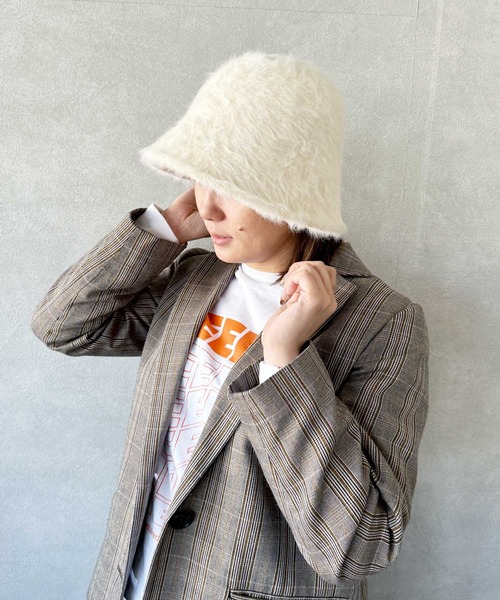 BAYBLO（ベイブロ）の「(KS)フェイクファークロシェハット（ハット・レディース・グレー/ブラック/キャメル/ベージュ・FREE）」の11枚目の写真