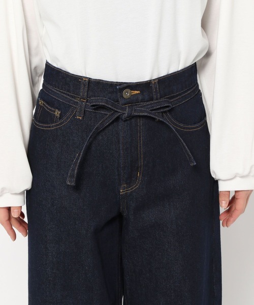 LEPSIM(レプシィム)の「ベルト付きストレートデニム 242493(デニムパンツ・レディース・ブルー/ネイビー/グレー系その他・LARGE/MEDIUM)」の7枚目の写真