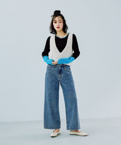 LEPSIM(レプシィム)の「ベルト付きストレートデニム 242493(デニムパンツ・レディース・ブルー/ネイビー/グレー系その他・LARGE/MEDIUM)」の15枚目の写真