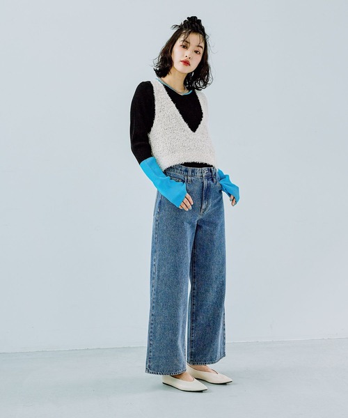 LEPSIM(レプシィム)の「ベルト付きストレートデニム 242493(デニムパンツ・レディース・ブルー/ネイビー/グレー系その他・LARGE/MEDIUM)」の16枚目の写真