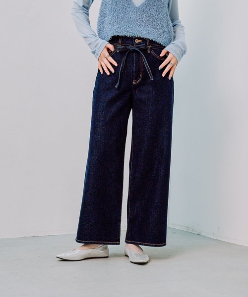 LEPSIM(レプシィム)の「ベルト付きストレートデニム 242493(デニムパンツ・レディース・ブルー/ネイビー/グレー系その他・LARGE/MEDIUM)」の17枚目の写真