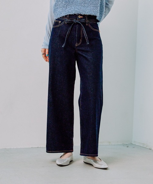 LEPSIM(レプシィム)の「ベルト付きストレートデニム 242493(デニムパンツ・レディース・ブルー/ネイビー/グレー系その他・LARGE/MEDIUM)」の18枚目の写真