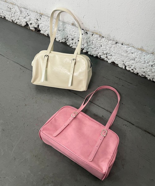 Teem Store(チームストア)の「ベルトワイドボストンバッグ(ボストンバッグ・レディース・シルバー/グリーン/ブラック/ホワイト/ピンク・F)」の10枚目の写真