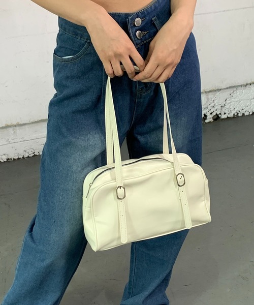 Teem Store(チームストア)の「ベルトワイドボストンバッグ(ボストンバッグ・レディース・シルバー/グリーン/ブラック/ホワイト/ピンク・F)」の7枚目の写真