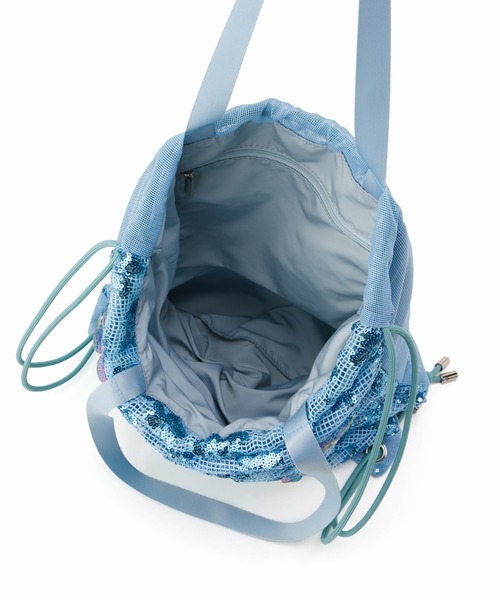 Casselini（キャセリーニ）の「Casselini(キャセリーニ)フラワーパーツナップサック（バックパック/リュック・レディース・サックスブルー/ブラック/ホワイト・FREE）」の9枚目の写真