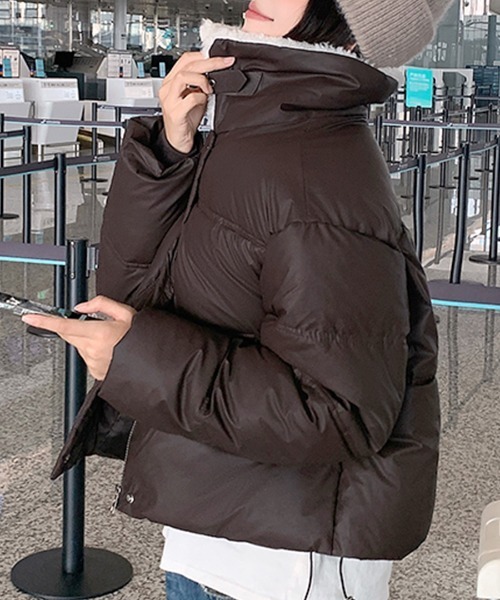 セール】襟ボア中綿ジャケット ブルゾン（ダウンジャケット/コート