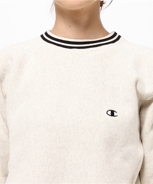 Champion（チャンピオン）の「【Champion/チャンピオン】テリーフリースラインプルオーバー（スウェット・レディース・アイボリー/グレー/ネイビー・SMALL）」の7枚目の写真