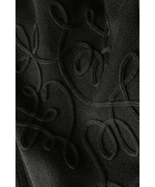 &. NOSTALGIA（アンドドットノスタルジア）の「【ZOZO限定】コード刺繍Wジップニットカーデ（カーディガン/ボレロ・レディース・ブラック/アイボリー/チャコールグレー/ベージュ/ピンク・M）」の18枚目の写真