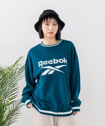 【Reebok/リーボック】裏毛 ロゴワッペン リブライン クルースウェット