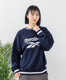 【Reebok/リーボック】裏毛 ロゴワッペン リブライン クルースウェット