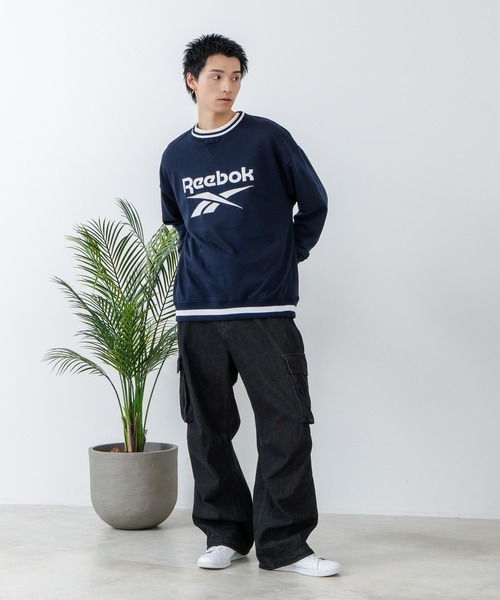 UNIIT（ユニット）の「【Reebok/リーボック】裏毛 ロゴワッペン リブライン クルースウェット（スウェット・メンズ・ネイビー/アイボリー/ダークブルー・X-LARGE/LARGE/MEDIUM）」の19枚目の写真