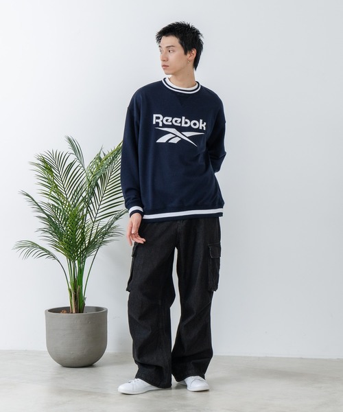 UNIIT（ユニット）の「【Reebok/リーボック】裏毛 ロゴワッペン リブライン クルースウェット（スウェット・メンズ・ネイビー/アイボリー/ダークブルー・X-LARGE/LARGE/MEDIUM）」の20枚目の写真