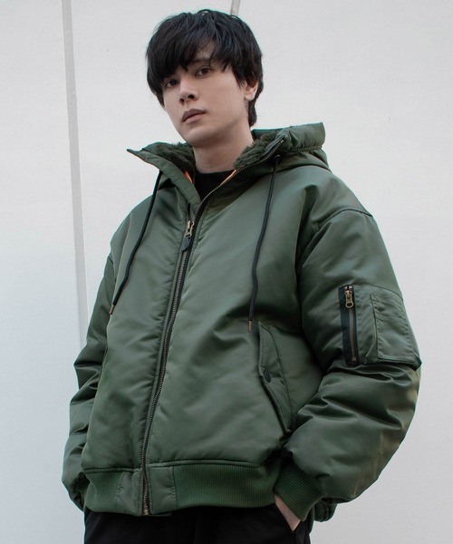 ▼cuffne▼オーバーサイズフードMA-1中綿ジャケット
