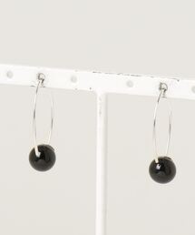 ブラックアゲートフックピアス（OG)