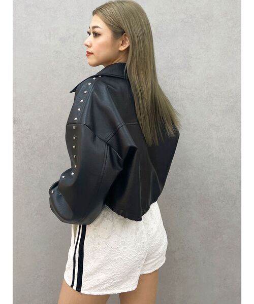 GYDA（ジェイダ）の「ラインレースショートパンツ（その他パンツ・レディース・ブラック/オフホワイト・FREE）」の15枚目の写真