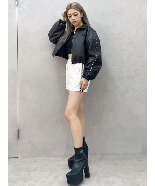 GYDA（ジェイダ）の「ラインレースショートパンツ（その他パンツ・レディース・ブラック/オフホワイト・FREE）」の16枚目の写真