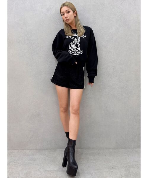 GYDA（ジェイダ）の「ラインレースショートパンツ（その他パンツ・レディース・ブラック/オフホワイト・FREE）」の22枚目の写真