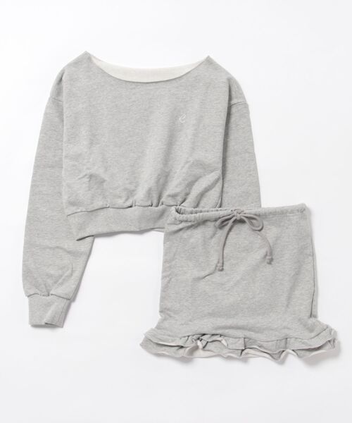 hugi(ハギ)の「FRILL SKIRT SET UP/フリルスカートセットアップ(セットアップ・レディース・ブラック/グレー・FREE)」の13枚目の写真