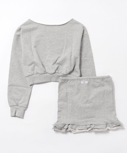 hugi(ハギ)の「FRILL SKIRT SET UP/フリルスカートセットアップ(セットアップ・レディース・ブラック/グレー・FREE)」の14枚目の写真