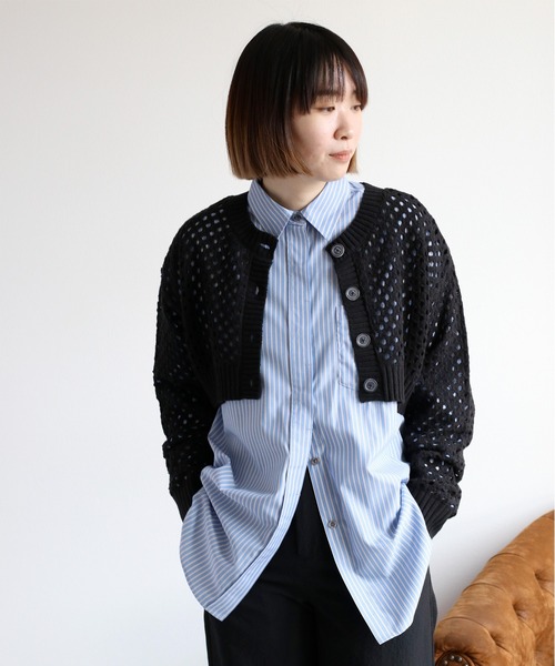 cepo（セポ）の「〈セットアイテム〉マルチウェイシャツレイヤーアンサンブル（シャツ/ブラウス・レディース・イエロー/ブラック/オフホワイト・M）」の4枚目の写真